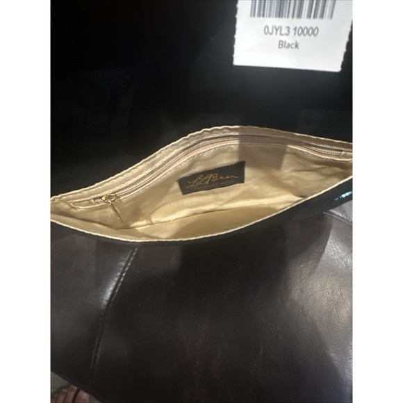 L.L. Bean Heritage‎ Totes Fold Over Nubuck Clutch Pouch Suede Leather Black - Picture 10 of 15